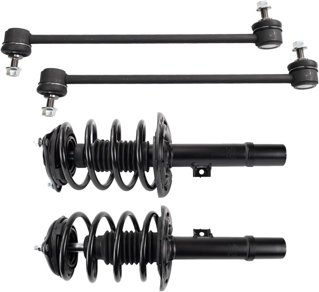TRQ Front Suspension Kit Complete Strut & Coil Spring Assembly Sway Bar Stabilizer Link for 2016-2021 Honda Civic 2019-2022 Insight