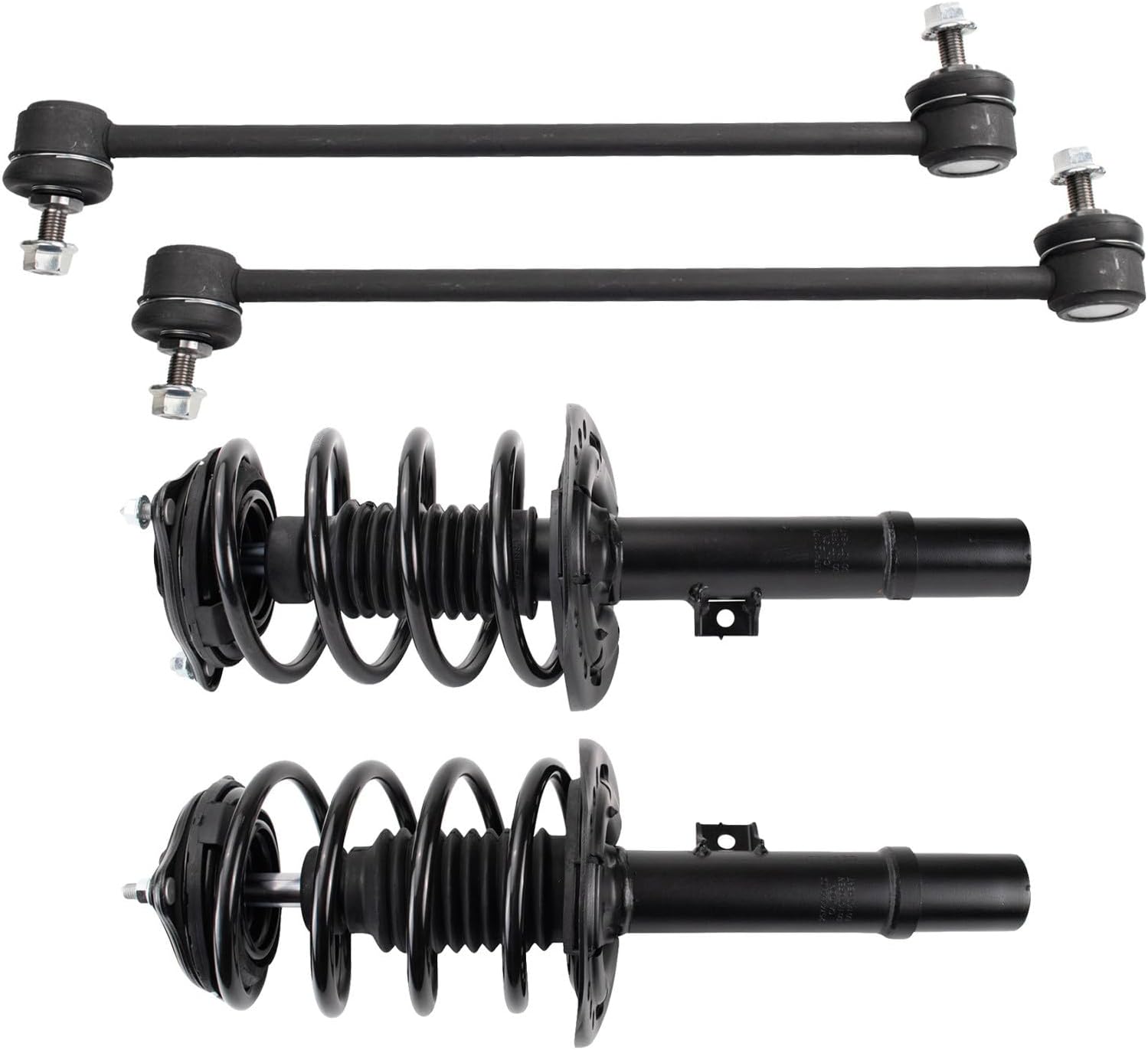 TRQ Front Suspension Kit Complete Strut & Coil Spring Assembly Sway Bar Stabilizer Link for 2016-2021 Honda Civic 2019-2022 Insight