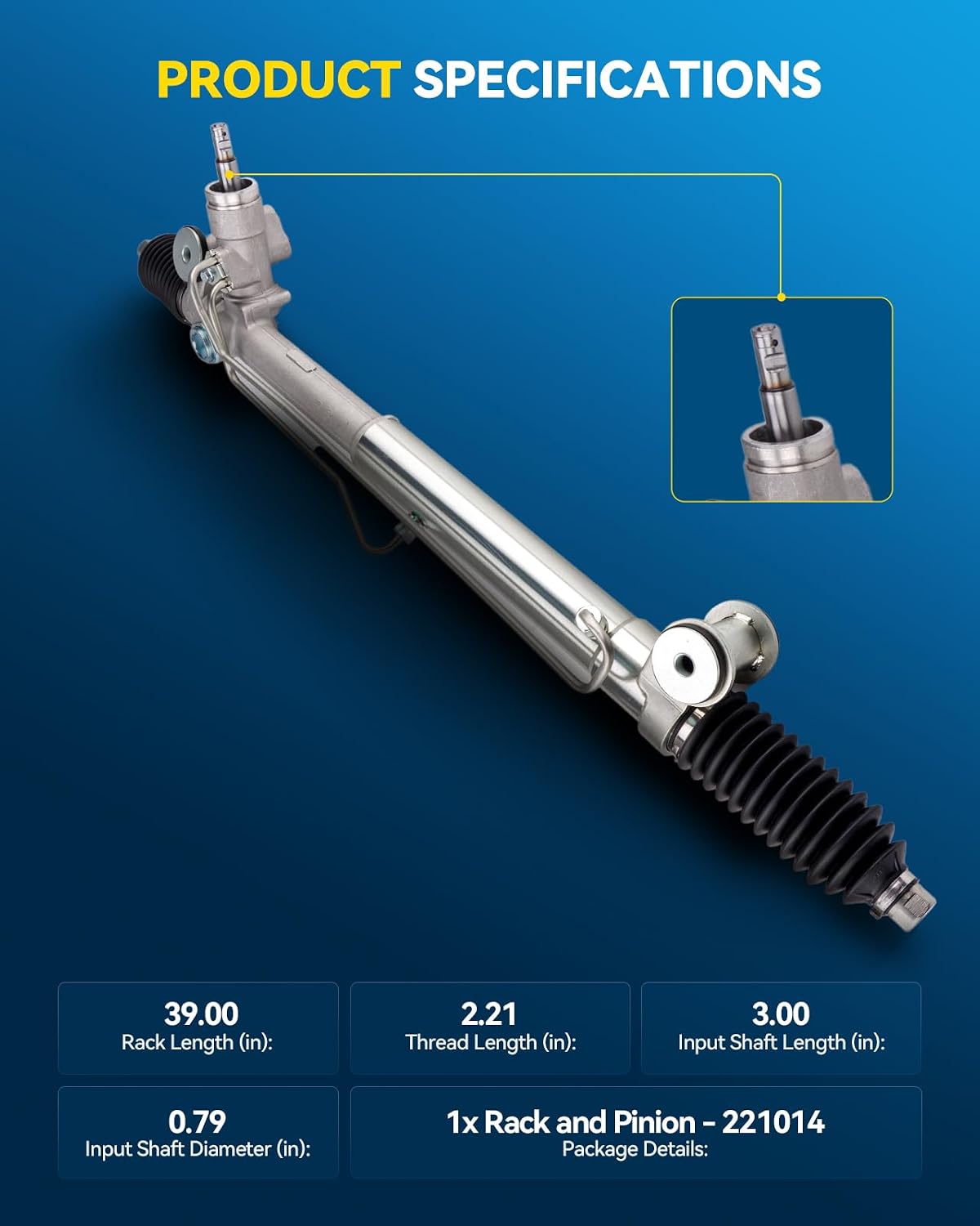PHILTOP 22-1014 Rack and Pinion Steering Assembly For Envoy/Trailblazer 2002-2009, Trailblazer EXT/Envoy XL 2002-2006, Rainier 2004-2007, Envoy XUV 2004-2005, Bravada 2002-2004, Ascender 2003-2008