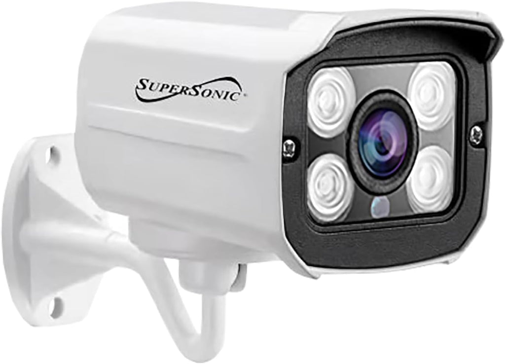 Supersonic SC-5004NVR 4CH 1080P Security Camera System WiFi, Waterproof, 2-Way Audio, Night Vision, App Remote Access, HDMI/VGA Output, 6TB HDD, Built-in Mic & Speaker -Indoor/Outdoor Use