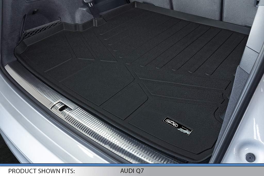 MAXLINER Custom Fit Floor Mats 3 Rows and Cargo Liner Behind 2nd Row Set Compatible with 2017-2025 Audi Q7 / SQ7