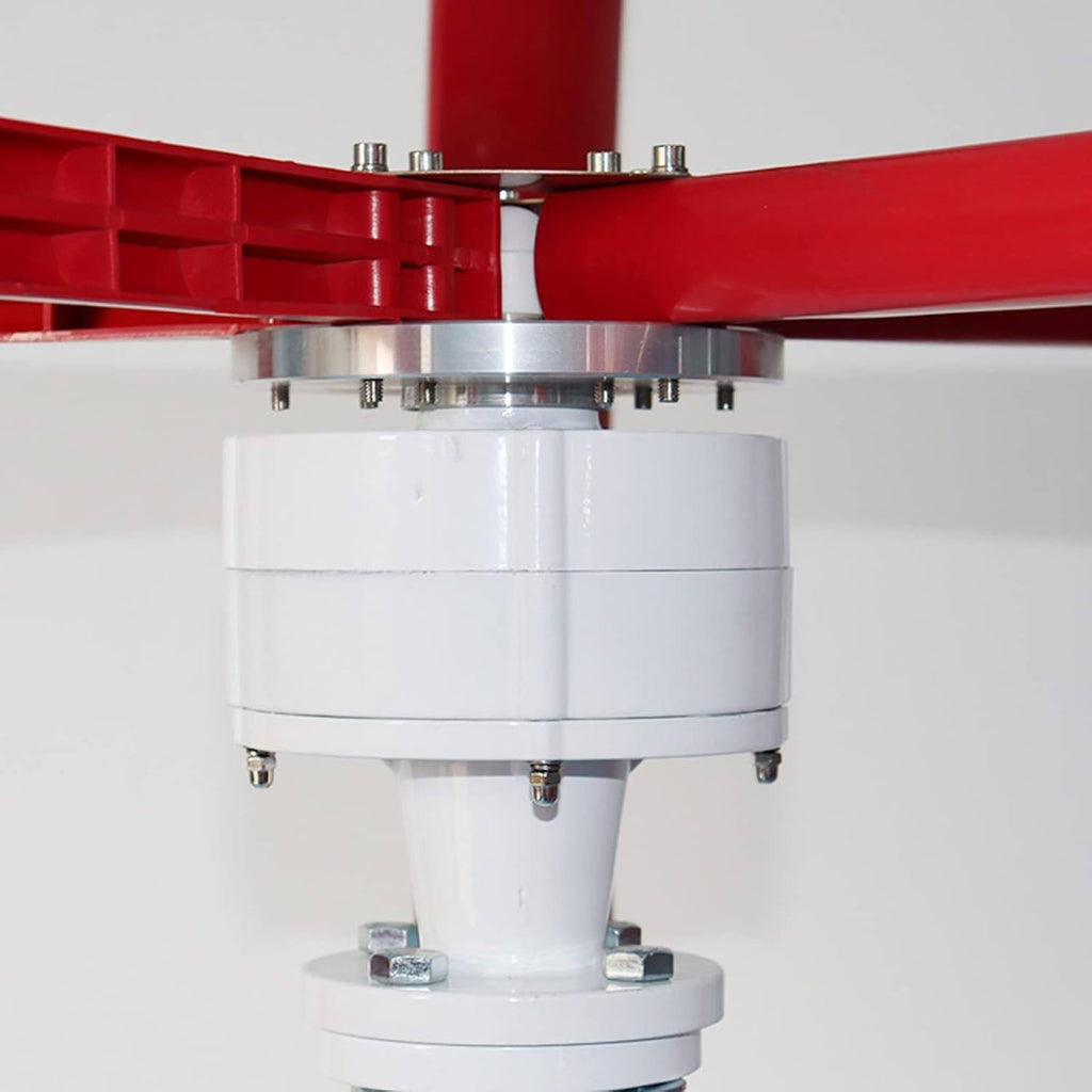 400W 600W 800W 1000W 1200W No Noise Wind Power Turbines Generator Kit, 12V 24V 5 Blades Windmill Lantern Vertical Axis Wind Turbine Generator for Home Hybrids Streetlight,12V-600W