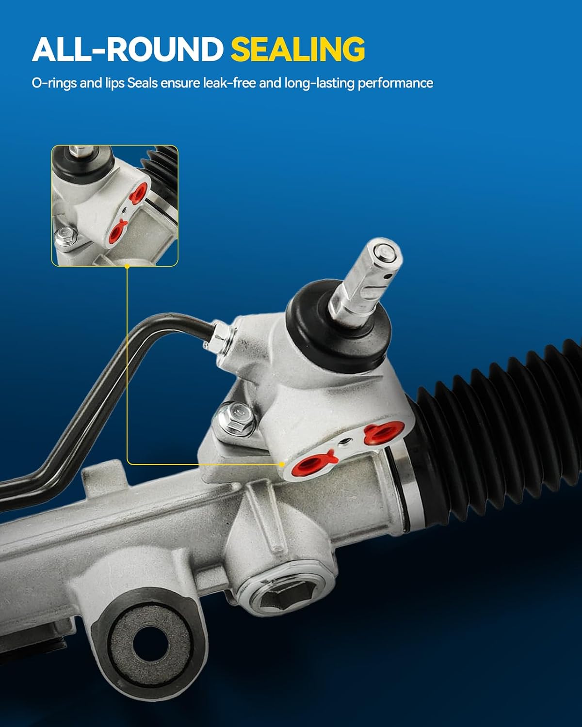 PHILTOP Power Steering Rack and Pinion Compatible with Hummer H3 2006 2007 2008 2009 2010 All Models, H3T 2010 All Models, Hydraulic Rack and Pinion Replace 22-1040