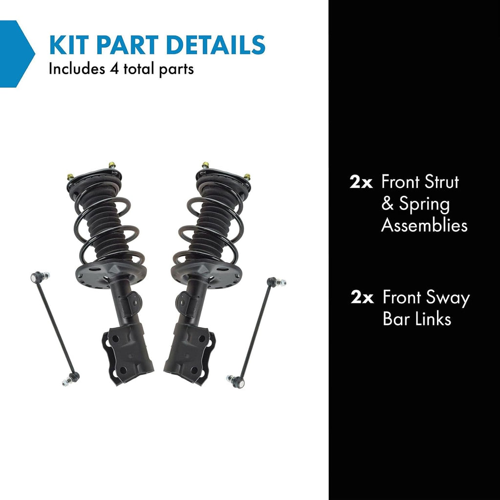 TRQ Front Suspension Kit 4 Piece for Toyota | for 2010-2015 Toyota Prius 2012-2015 Toyota Prius Plug-In