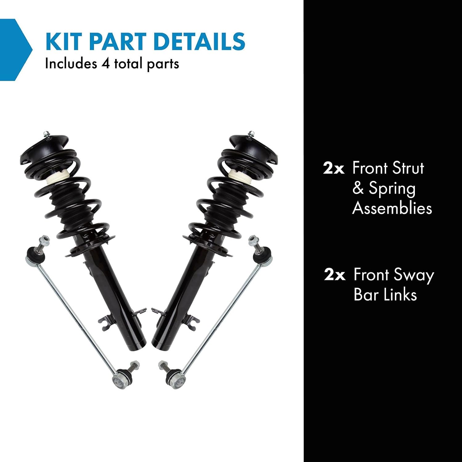 TRQ Front Suspension Kit Compatible with 2011-2016 Mini Cooper Countryman 2013-2016 Cooper Paceman