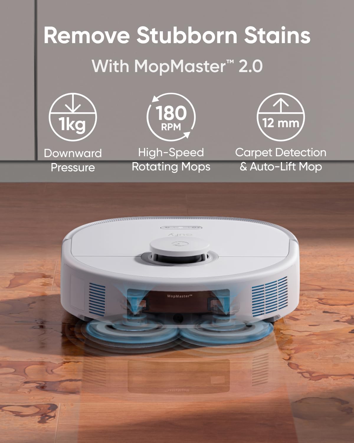 eufy B0DG5G9HQMeufy X10 Pro Omni Robot Vacuum White + 2 Washable Vacuum Mop Cloths