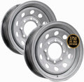 eCustomrim 2-Pack Trailer Wheel 16X6 16 Inch 8 Lug Silver Modular Rim | 16 X 6 Silver Grey Rim, 8 Lug on 6.5 Inch Bolt Pattern, 4.90 Inch Center Bore, 3750 Lbs Max Load, Trailer Tire Use Only