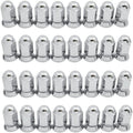 32 Pc Alcoa Style Chrome Lug Nuts For Dually's With Pressed In Washer Attached M14x1.5 Thread Fits Silverado Sierra 3500HD Ford F-350 Ram 3500