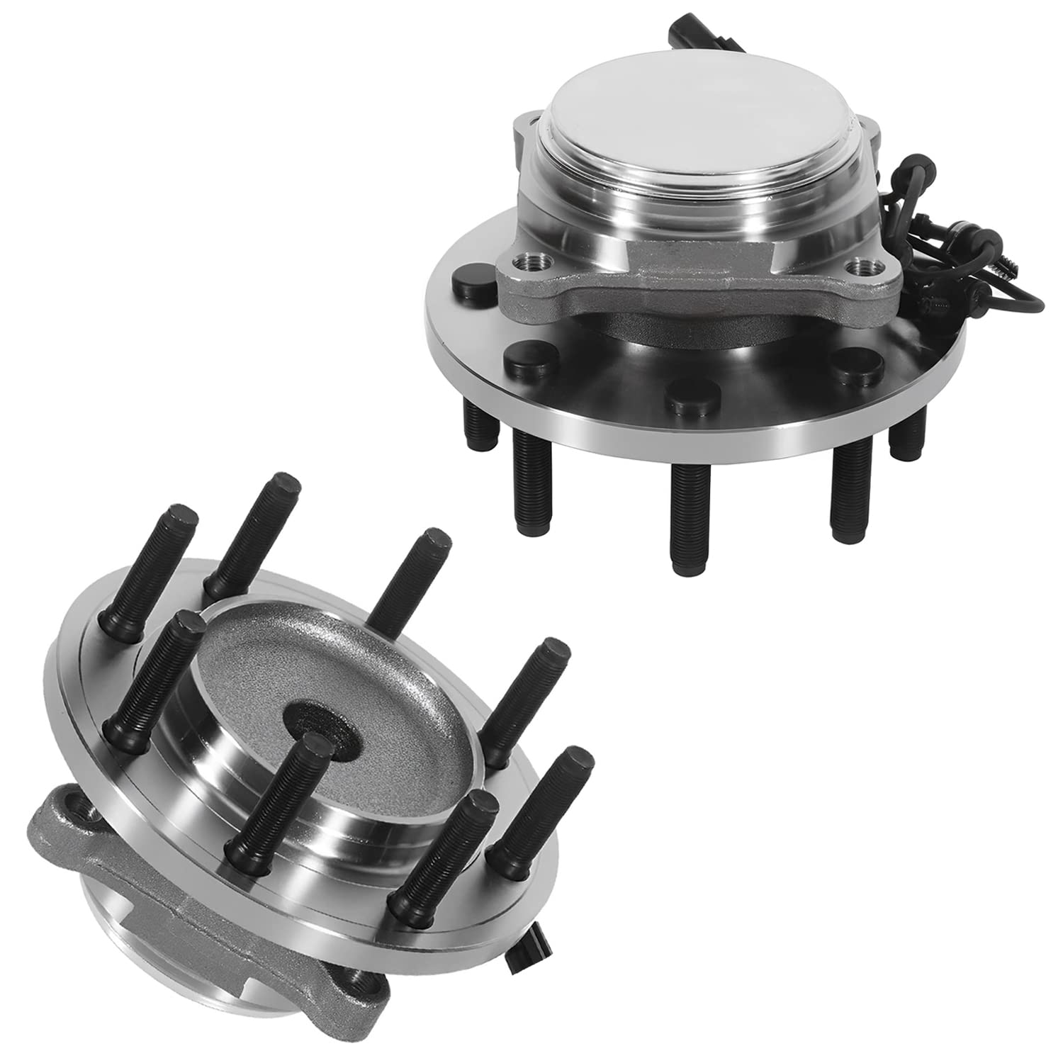 Detroit Axle - RWD Front Wheel Bearing and Hub Assembly for Dodge Ram 2500 Ram 3500 2009 2010 2011 Ram 2500 3500, 8 Lugs with ABS Sensor 515123
