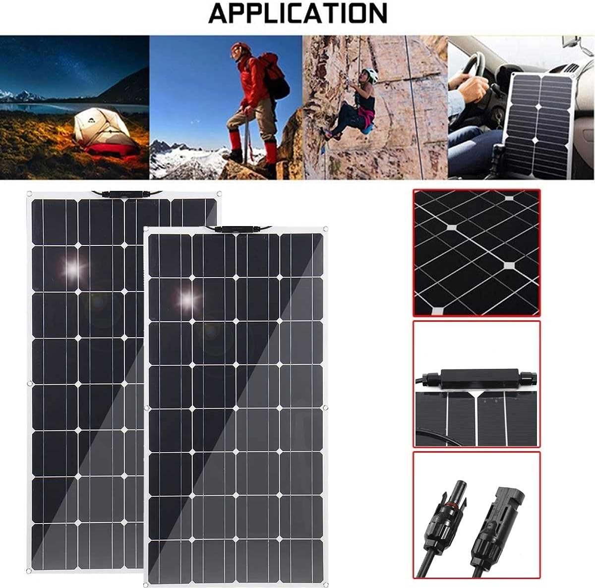 105Cm 1000W Solar Panel 18V Flexible Solar Solar Panel Kit Complete RV Car Battery Solar Charger for Home Outdoor RV (500w)
