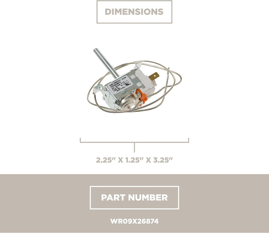GE Appliances WR09X26874 Refrigerator Temperature Control Thermostat