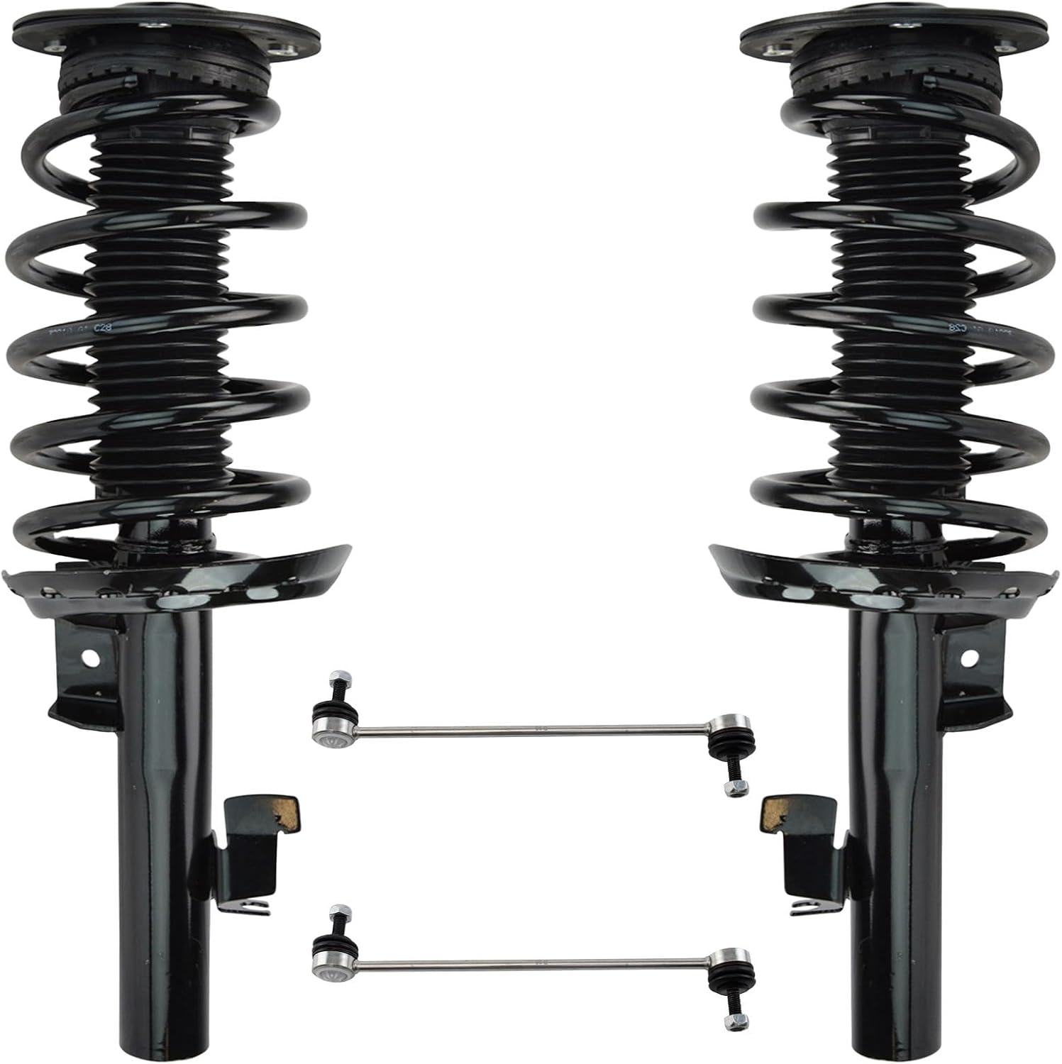 TRQ Front Suspension Kit 4 Piece Compatible with 2007-2016 Volvo S80 2008-2010 V70 2008-2016 XC70