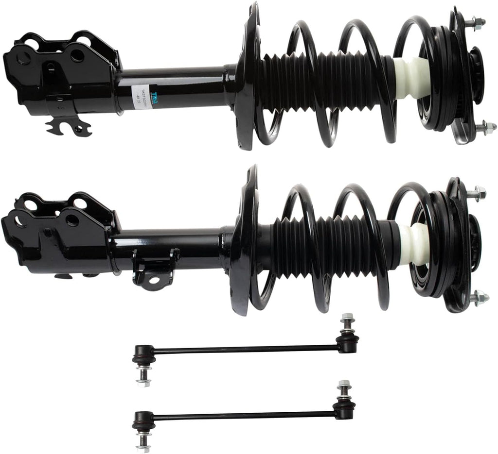 TRQ Front Suspension Kit Complete Strut & Coil Spring Assembly Sway Bar Stabilizer Link Compatible with 2018-2022 Toyota C-HR