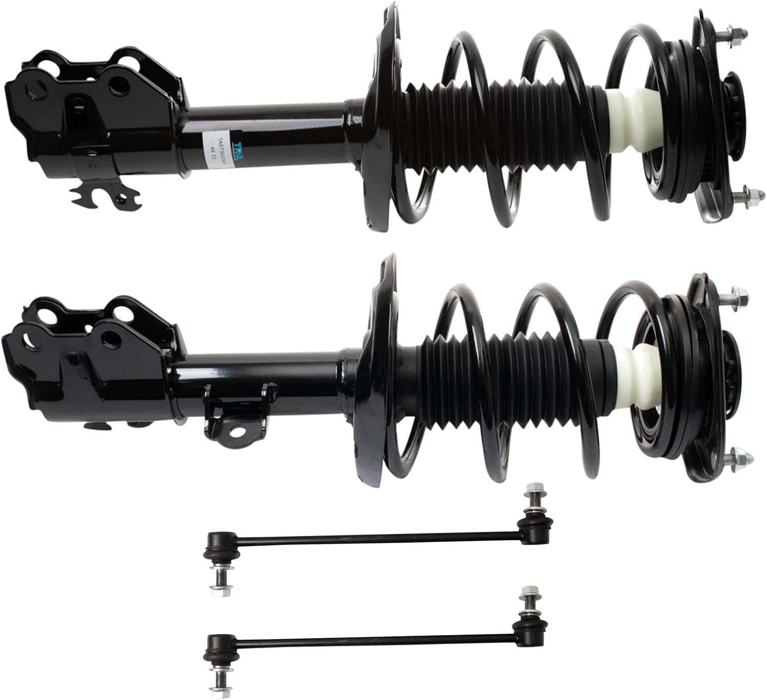 TRQ Front Suspension Kit Complete Strut & Coil Spring Assembly Sway Bar Stabilizer Link Compatible with 2018-2022 Toyota C-HR