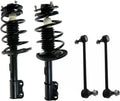 TRQ Front Suspension Kit Complete Strut & Coil Spring Assembly Sway Bar Stabilizer Link Compatible with 2004-2006 Toyota Camry