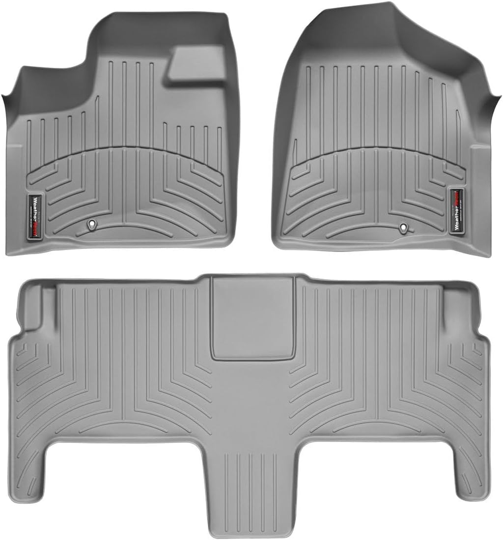 WeatherTech Custom Fit FloorLiners for Chrysler Town & Country Van, Routan, Town & Country Van - 1st & 2nd Row (464211-461412), Grey