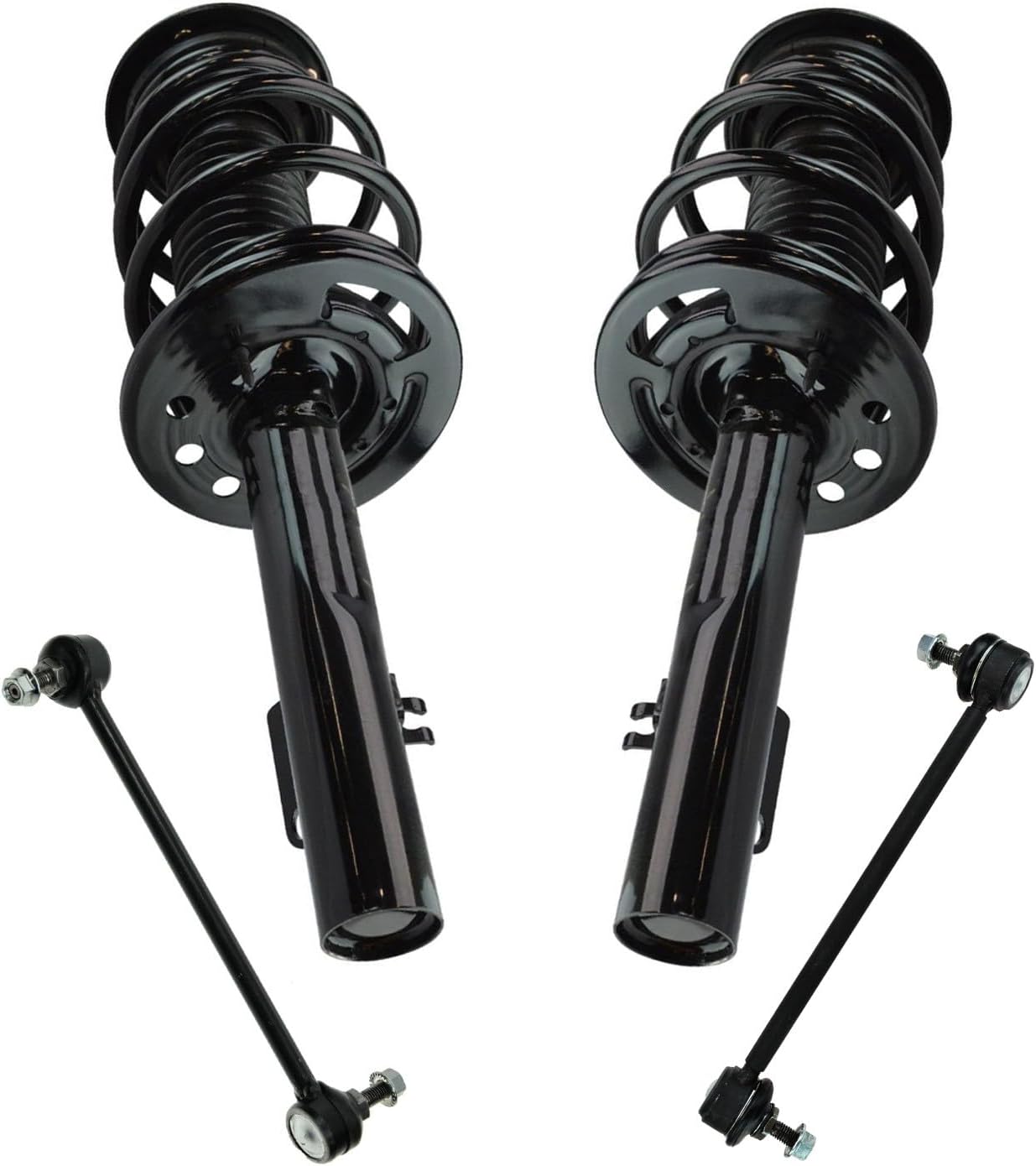 TRQ Front Suspension Kit Complete Strut & Coil Spring Assembly Sway Bar Stabilizer Link Compatible with 2008-2009 Ford Taurus X