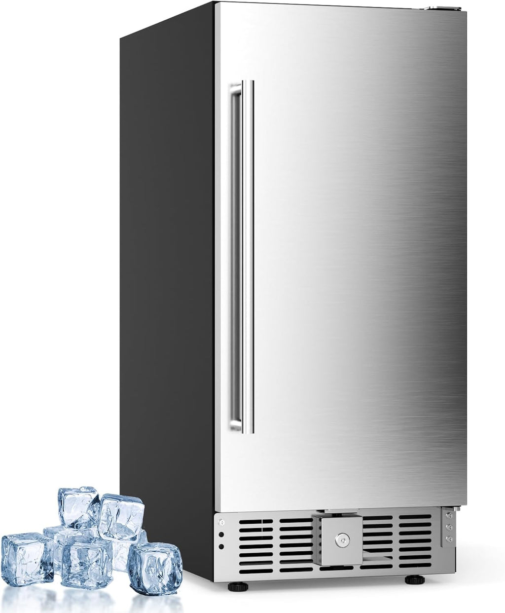 Electactic 15 Inch Outdoor Beverage Refrigerator, Undercounter Beverage Cooler with Stainless Steel Door, Built-in & Freestanding Drink Fridge for Beer Wine Soda, Outdoor Fridge for Patio Home Kitchen
