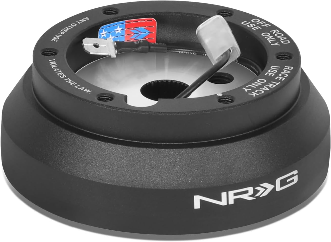 NRG Innovations NRG-SRK-140H Racing Style Steering Wheel Quick Release Short Hub Adapter, 6 X 70mm Bolt Pattern, Black Body