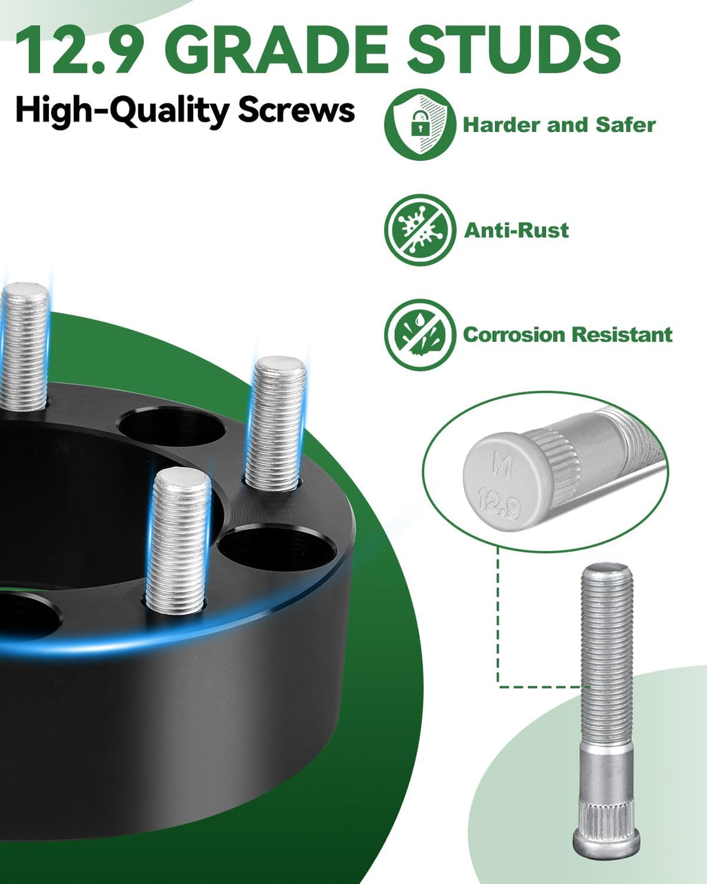 6x5.5 to 6x135 Wheel Spacers for Silverado Tahoe Suburban Yukon Sierra, 1.5 Inch 6x139.7 to 6x135 Wheel Adapters 108mm Center core with M14x1.5 Studs