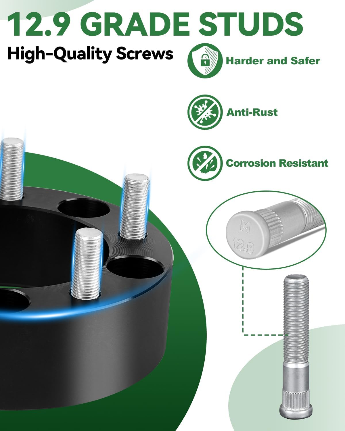 6x5.5 to 6x135 Wheel Spacers for Silverado Tahoe Suburban Yukon Sierra, 1.5 Inch 6x139.7 to 6x135 Wheel Adapters 108mm Center core with M14x1.5 Studs