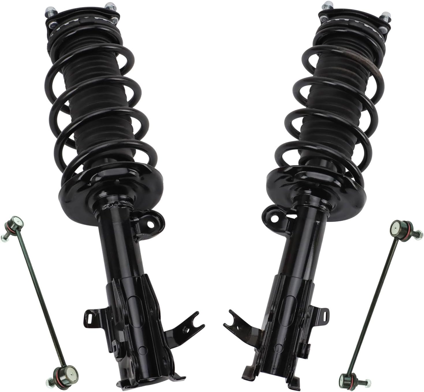 TRQ Front Suspension Kit Complete Strut & Coil Spring Assembly Sway Bar Stabilizer Link Compatible with 2012-2015 Honda Civic