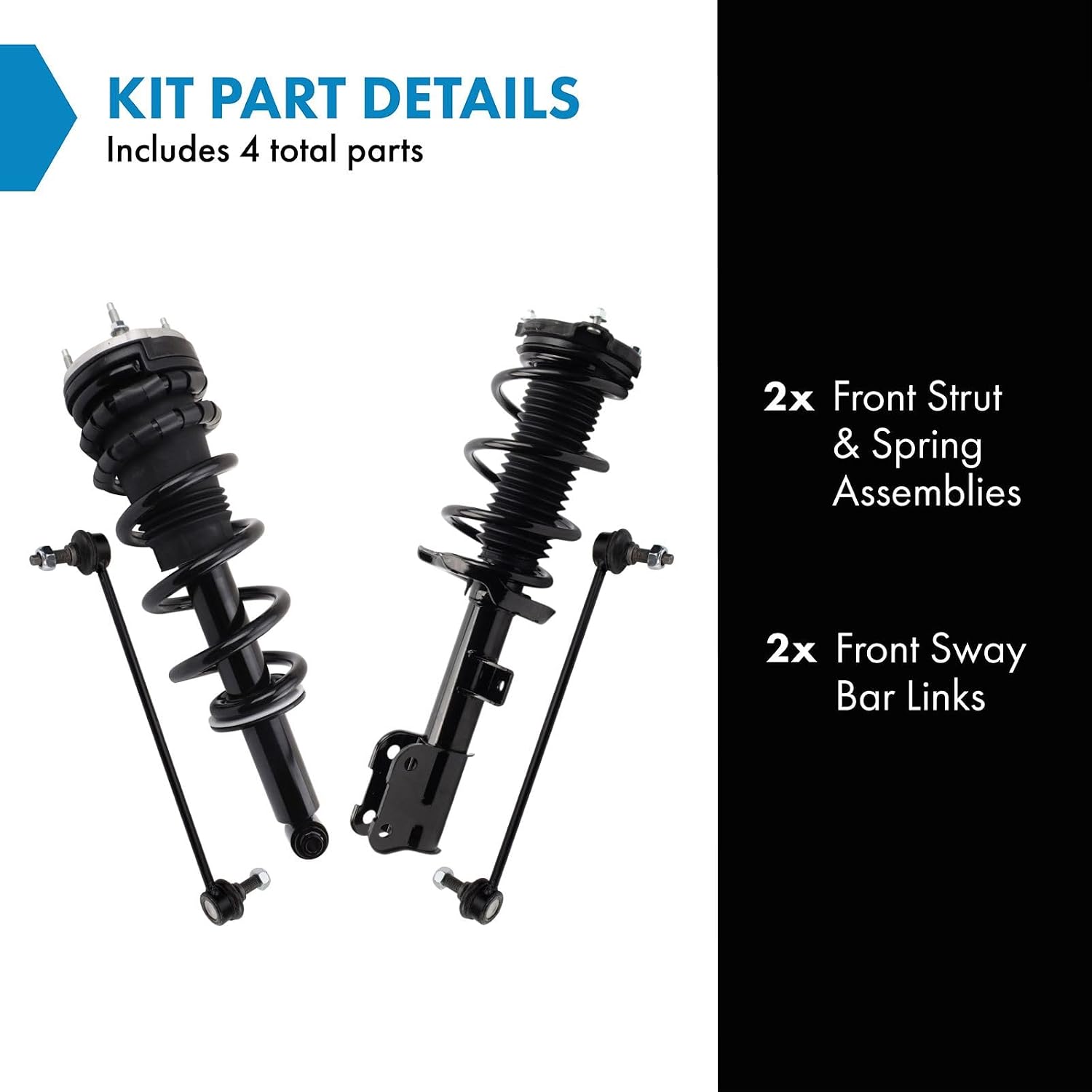 TRQ Front Suspension Kit Compatible with 2019-2020 Hyundai Santa Fe