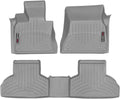 WeatherTech Custom Fit FloorLiners for BMW X5 35i, X5 35d, X5 40e - 1st & 2nd Row (4613351-465592), Grey