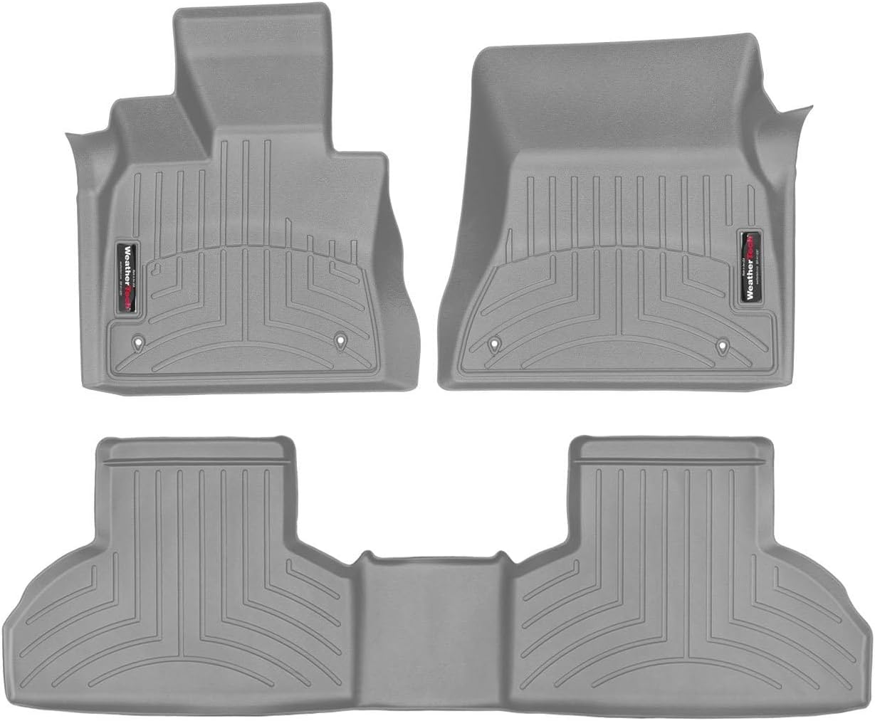 WeatherTech Custom Fit FloorLiners for BMW X5 35i, X5 35d, X5 40e - 1st & 2nd Row (4613351-465592), Grey