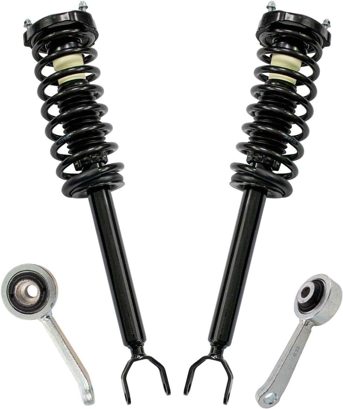 TRQ Front Suspension Kit Complete Strut & Coil Spring Assembly Sway Bar Stabilizer Link Compatible with 03-11 Mercedes-Benz