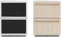 ZLINE Autograph Edition 24 in. Touchstone 168 Can Outdoor-Rated Dual Refrigerator Drawer with Panel-Ready Doors and Champagne Bronze Handles (RDSPOZ-24-CB)