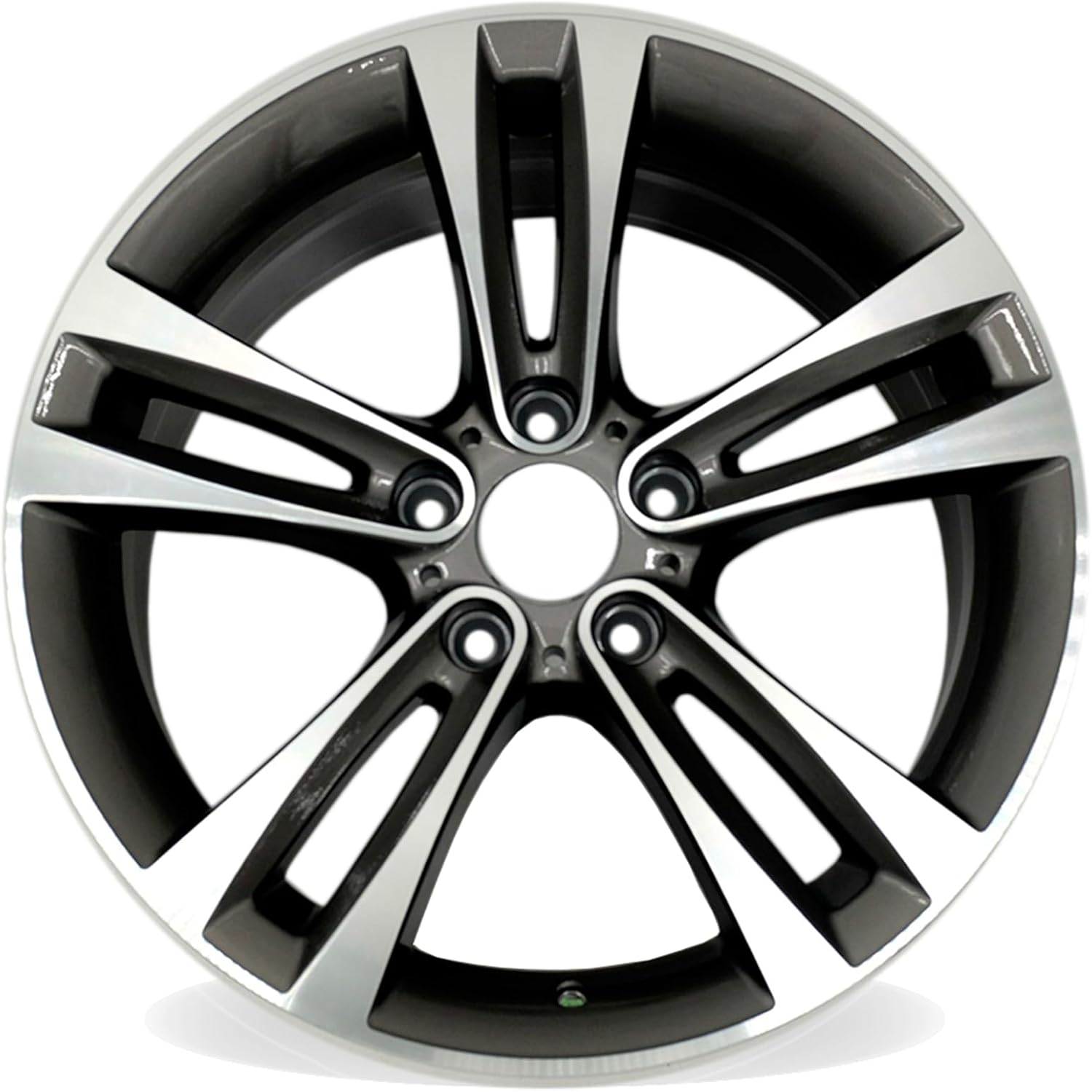 New Single 18' 18x8 Inch Wheel for 2012–2020 BMW 3 Series, 4 Series | OEM Design Replacement Rim | Machined Grey | Direct Fit - OE Stock Specs | 71540 71540B
