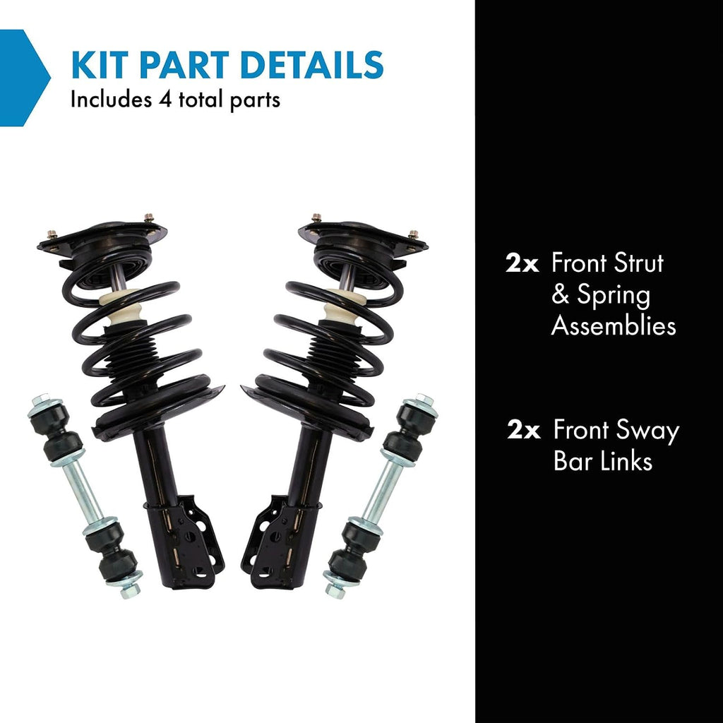 TRQ Front Suspension Kit Compatible with 92-99 88 91-96 98 91-99 Bonneville 90-91 Delta 88 91-93 DeVille 91-92 Fleetwood LeSabre 97-99 LSS Park Avenue 97-98 Regency