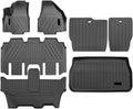 Floor Mats Cargo Liner Compatible with Chrysler Pacifica Voyager 2017-2025 Accessories TPE All Weather Cargo Trunk Liner Protection(Green)