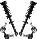 TRQ Front Suspension Kit Shock & Spring Strut Assembly Sway Bar Stabilizer Link Compatible with 2014-2017 INFINITI QX70
