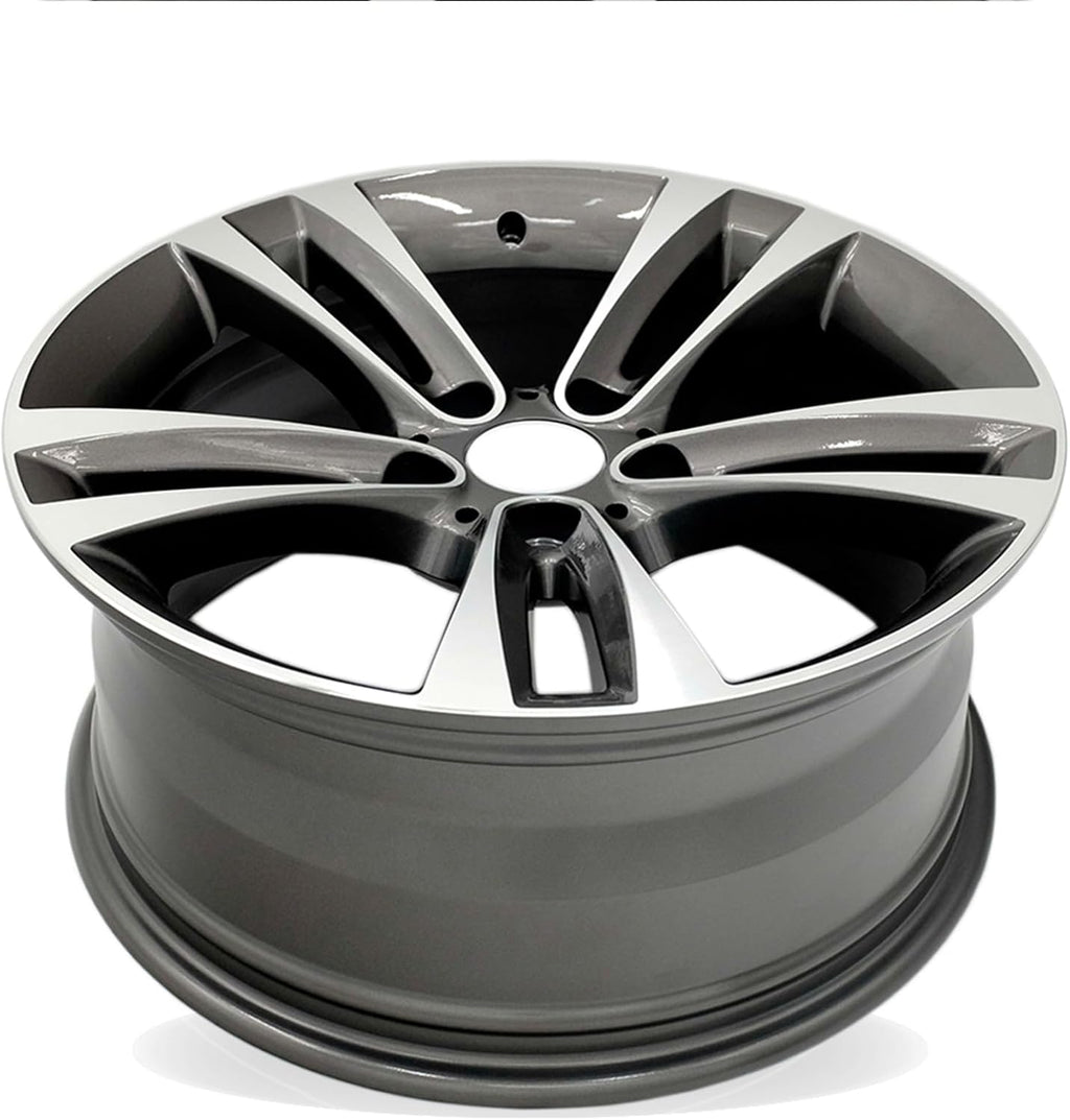 New Single 18' 18x8 Inch Wheel for 2012–2020 BMW 3 Series, 4 Series | OEM Design Replacement Rim | Machined Grey | Direct Fit - OE Stock Specs | 71540 71540B