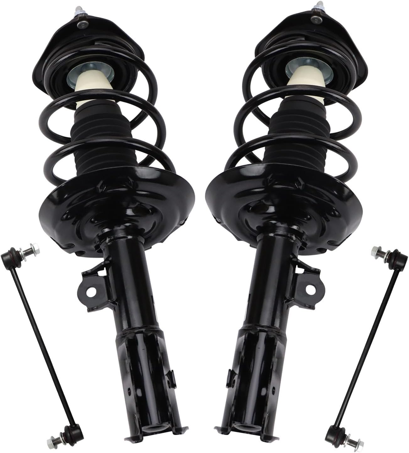 TRQ Front Suspension Kit Complete Strut & Coil Spring Assembly Sway Bar Stabilizer Link Compatible with 2019-2022 Toyota Corolla