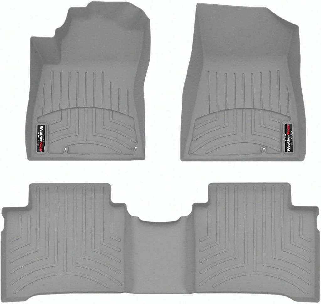 WeatherTech Custom Fit FloorLiners for Kia NIRO - 1st & 2nd Row (461776-1-2), Grey