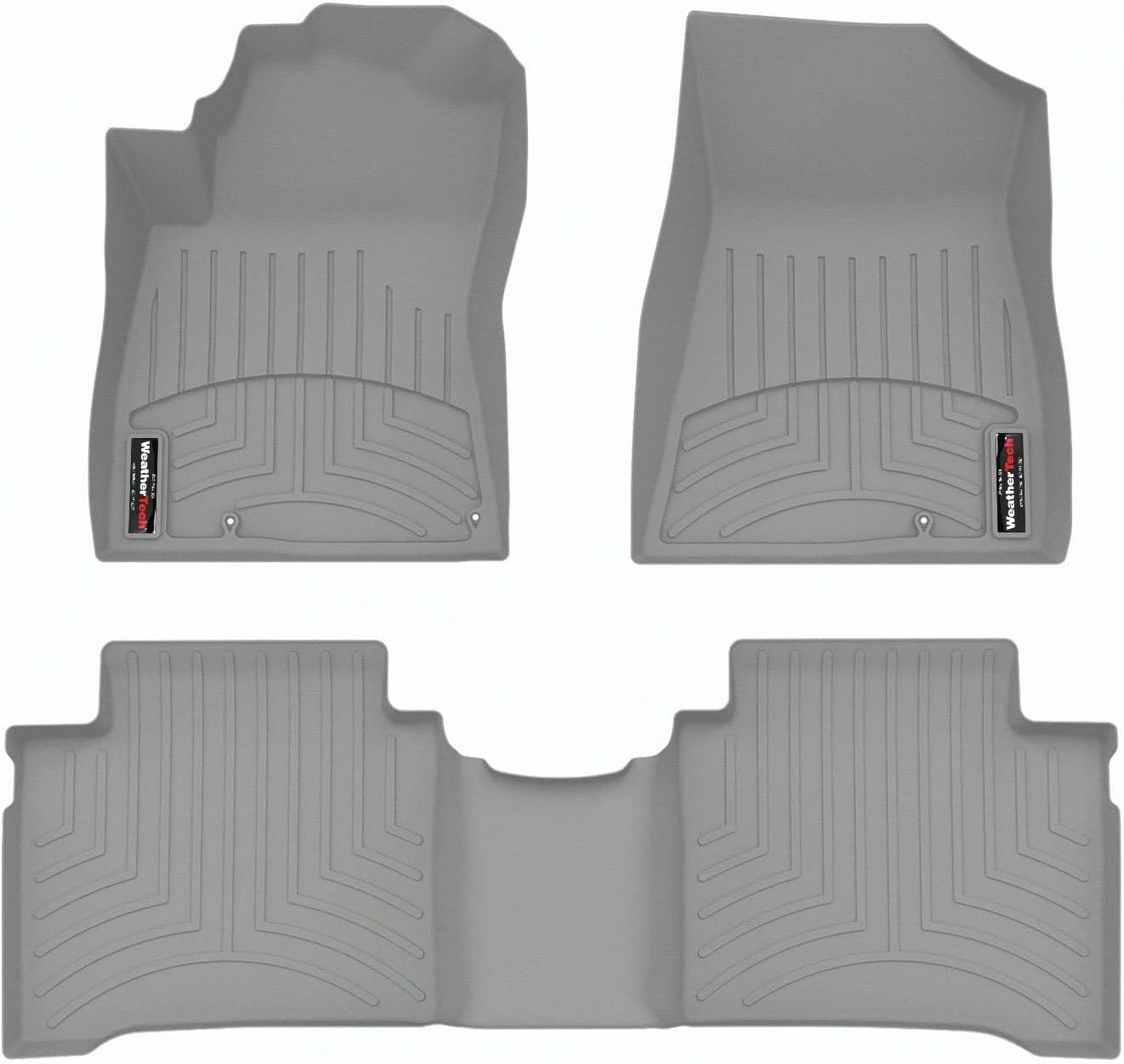WeatherTech Custom Fit FloorLiners for Kia NIRO - 1st & 2nd Row (461776-1-2), Grey