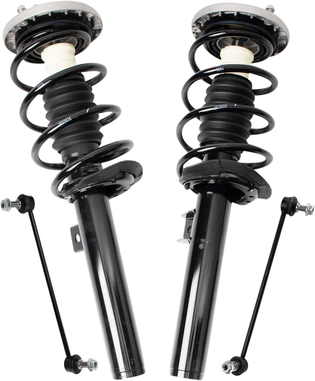 TRQ Front Suspension Kit Complete Strut & Coil Spring Assembly Sway Bar Stabilizer Link Compatible with 2011-2017 BMW X3 2015-2018 X4