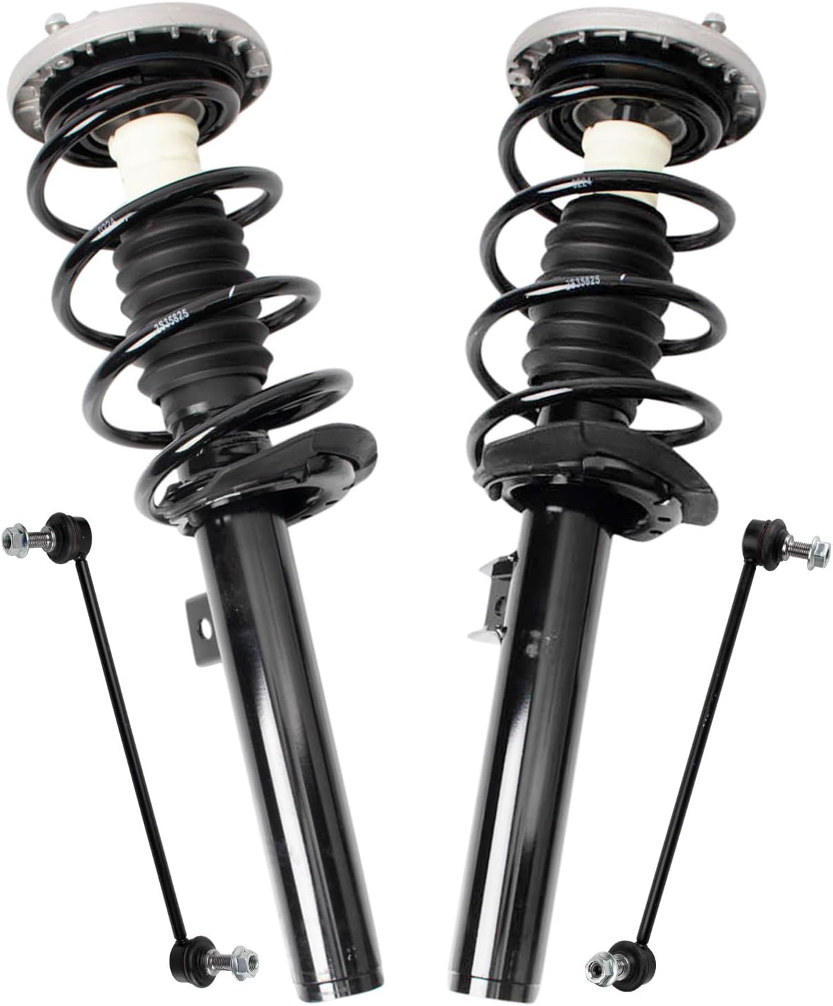 TRQ Front Suspension Kit Complete Strut & Coil Spring Assembly Sway Bar Stabilizer Link Compatible with 2011-2017 BMW X3 2015-2018 X4