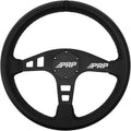 PRP Seats Flat Suede Grip Steering Wheel for Off-Road Racing - High-Strength Aluminum, Matte Black Finish, Universal 6 Point Bolt Pattern, 13' x Flat Dish - 1-3/8' Grip (Black)