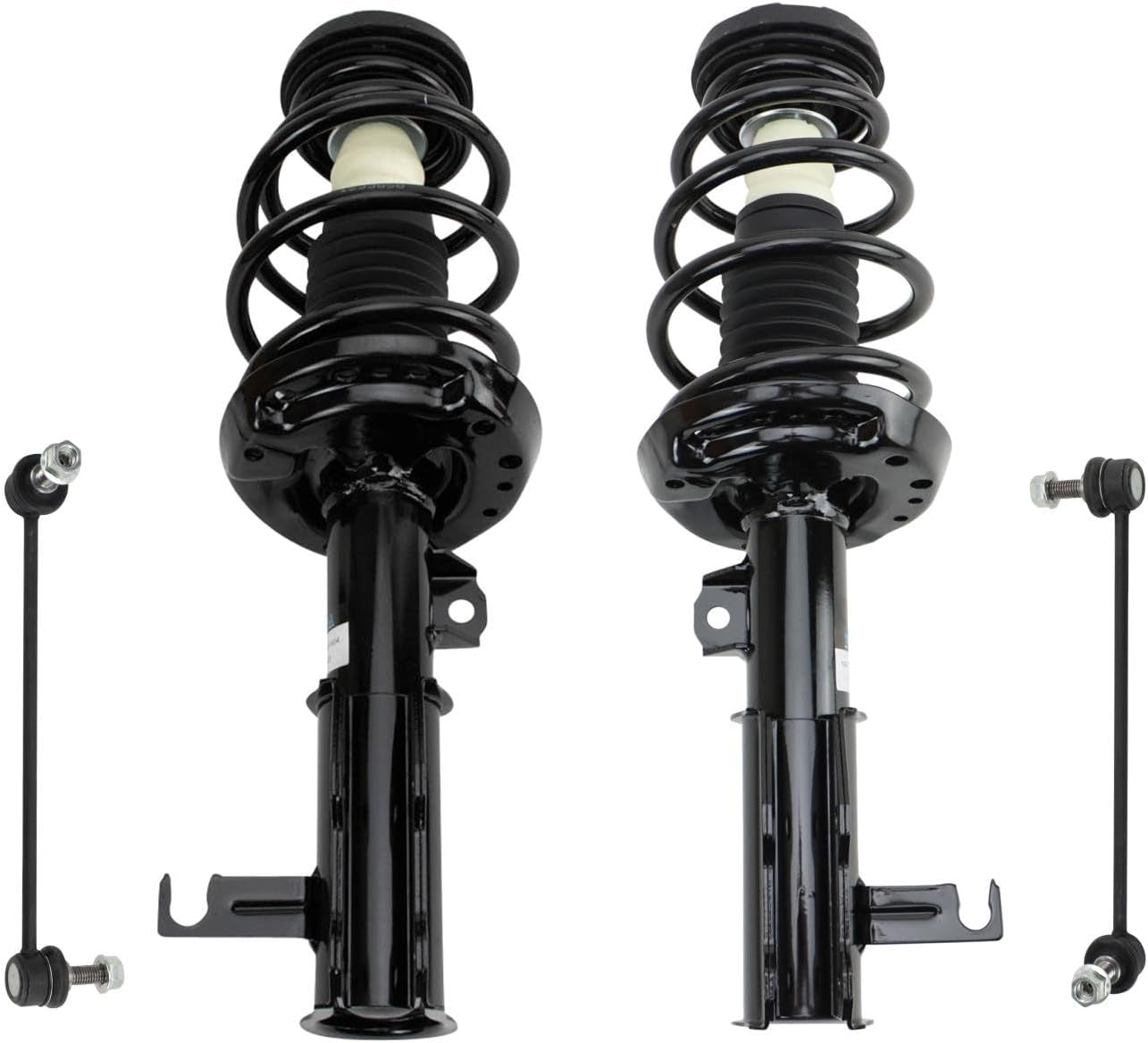 TRQ Front Suspension Kit Complete Strut & Coil Spring Assembly Sway Bar Stabilizer Link Compatible with 2018-2019 Cadillac XTS