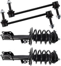 TRQ Front Suspension Kit Complete Strut & Coil Spring Assembly Sway Bar Stabilizer Link Compatible with 2015-2022 Ford Mustang