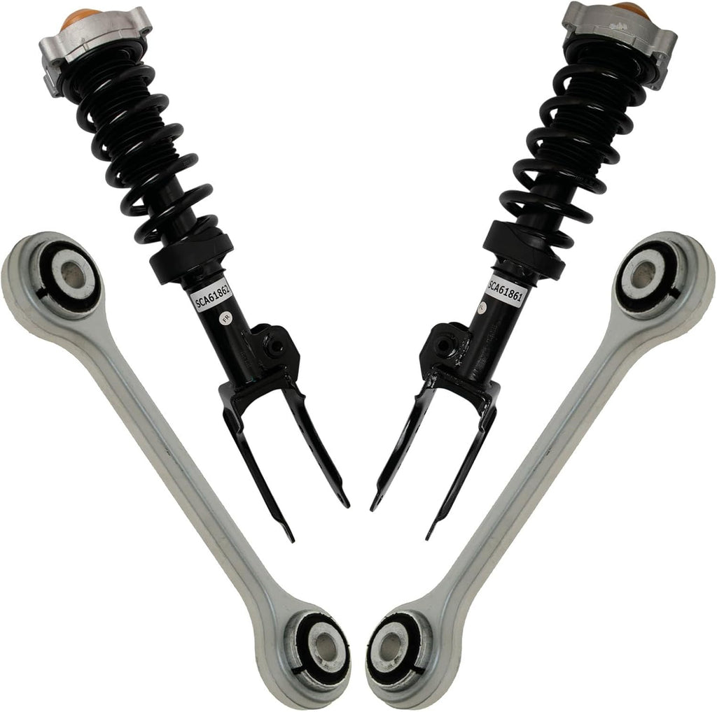 TRQ Front Suspension Kit Shock & Spring Strut Assembly Sway Bar Stabilizer Link Compatible with 2007-2015 Audi Q7 2003-2010 Porsche Cayenne 2004-2010 Volkswagen Touareg