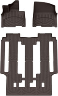 WeatherTech FloorLiner HP Custom Fit Floor Mats for Kia Carnival Full Set (471672-1-2IM), Cocoa