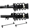 TRQ Front Suspension Kit Complete Strut & Coil Spring Assembly Sway Bar Stabilizer Link Compatible with 2015-2022 Ford Transit Connect