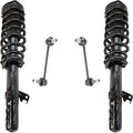 TRQ Front Suspension Kit Shock & Spring Strut Assembly Sway Bar Stabilizer Link Compatible with 2006-2009 Ford Fusion Mercury Milan