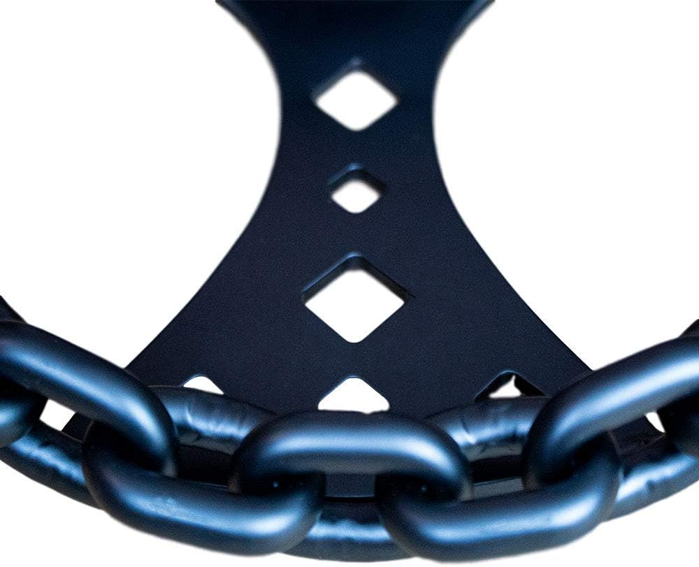 11' Black Chain Steering Wheel Bettie Spoke with Engraved Horn Button-3 Hole