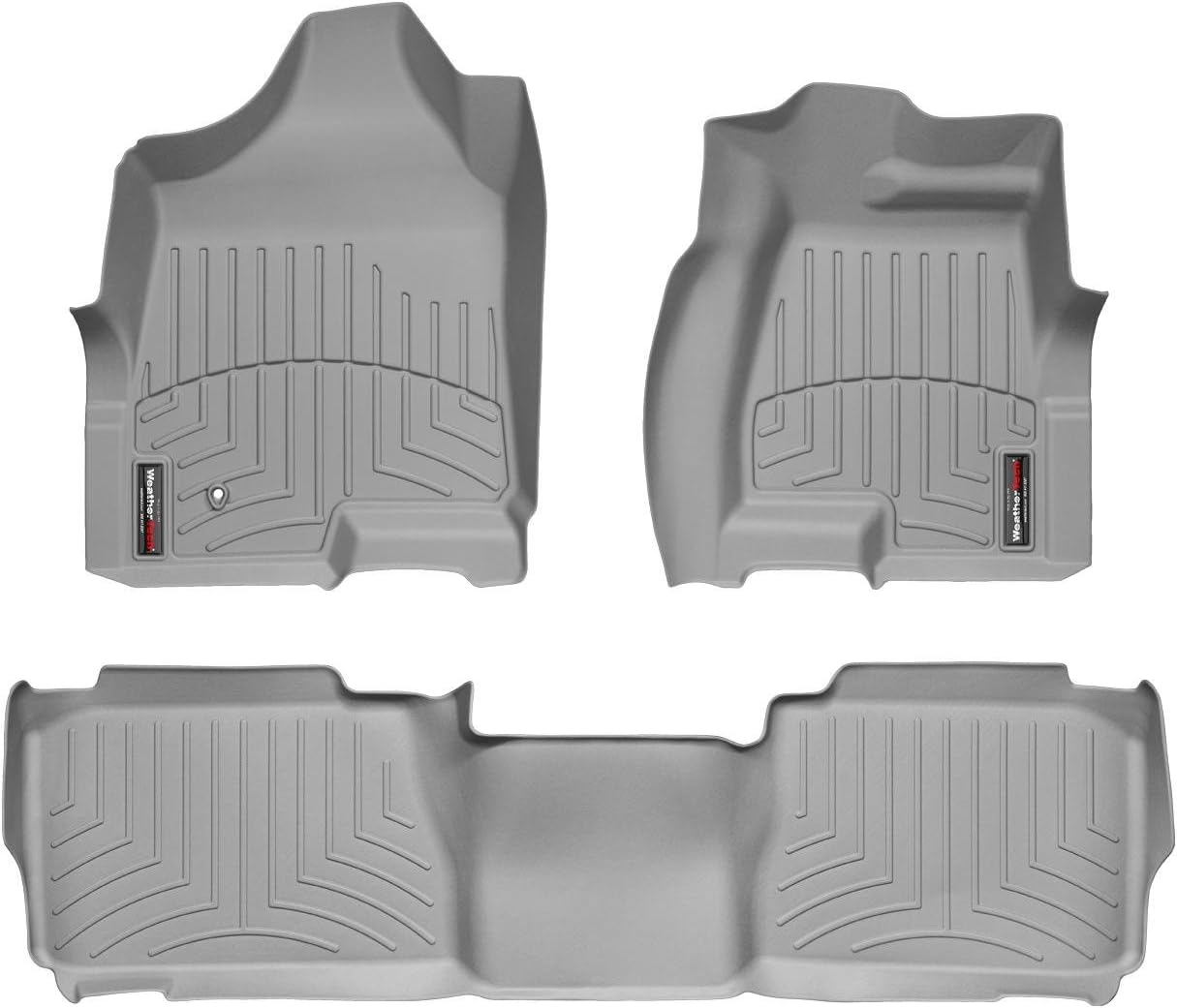 WeatherTech Custom Fit FloorLiners for Hummer H2-1st & 2nd Row (46284-1-2), Grey